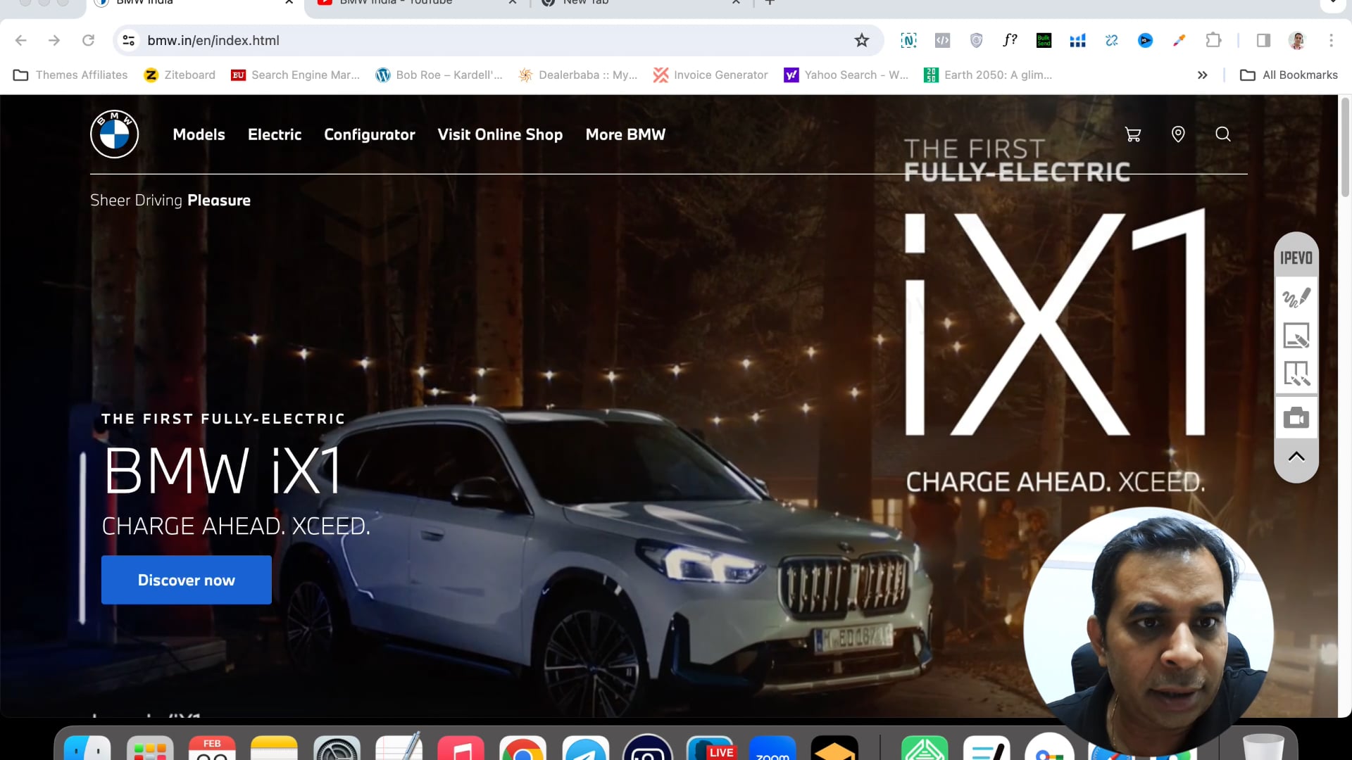 BMW India Webpage Design with WordPress & Elementor/Astra